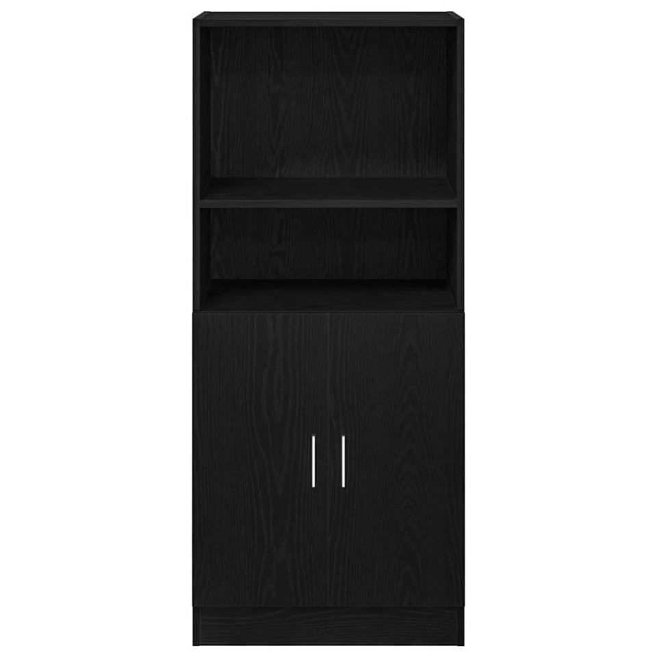 Dulap de bucătărie, negru, 57x41,5x131,5 cm, lemn prelucrat - 3 | YEO