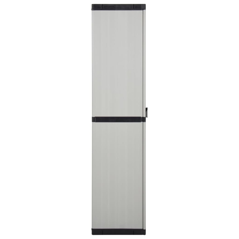 Dulap de depozitare grădină cu 3 rafturi gri/negru 68x40x168 cm - 3 | YEO