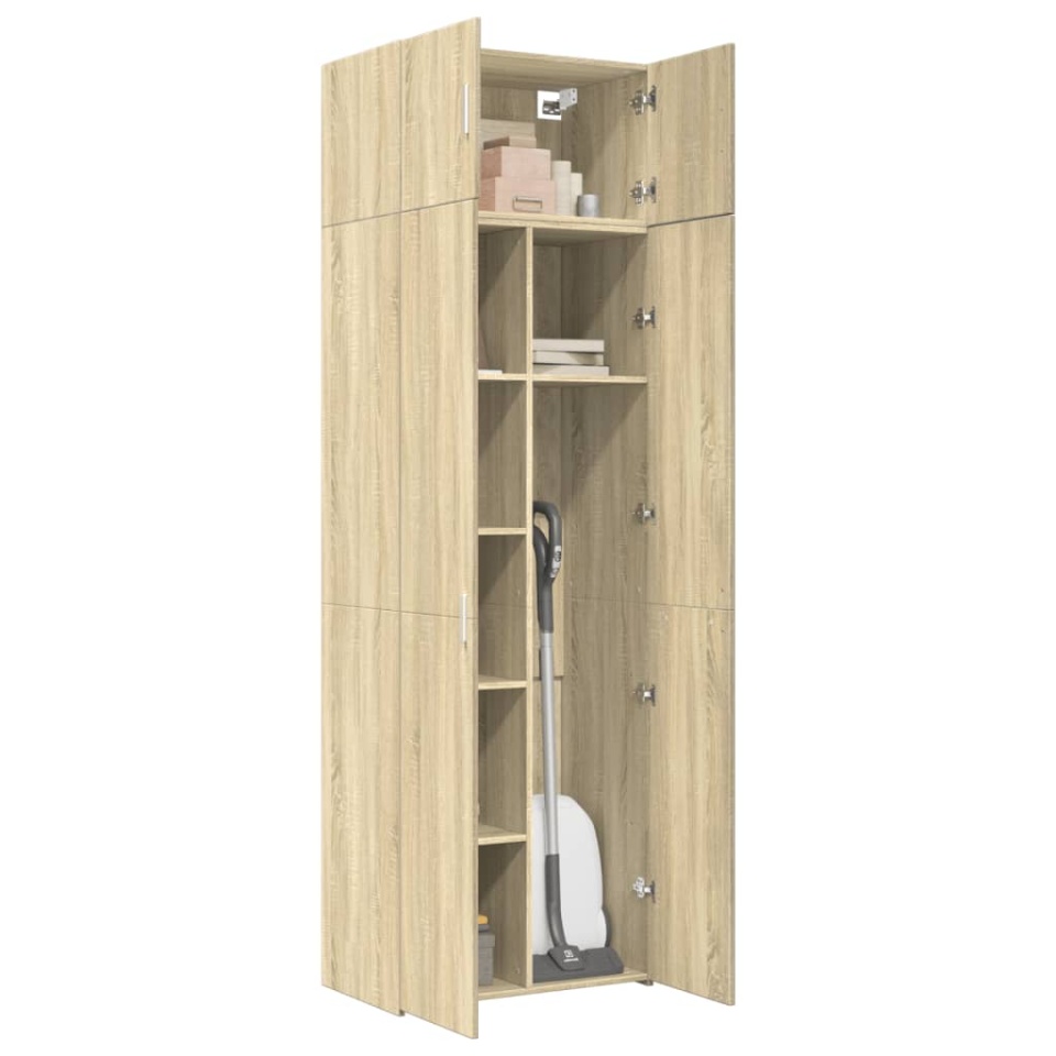 Dulap de depozitare, stejar sonoma, 70x42,5x225, lemn prelucrat - 2 | YEO