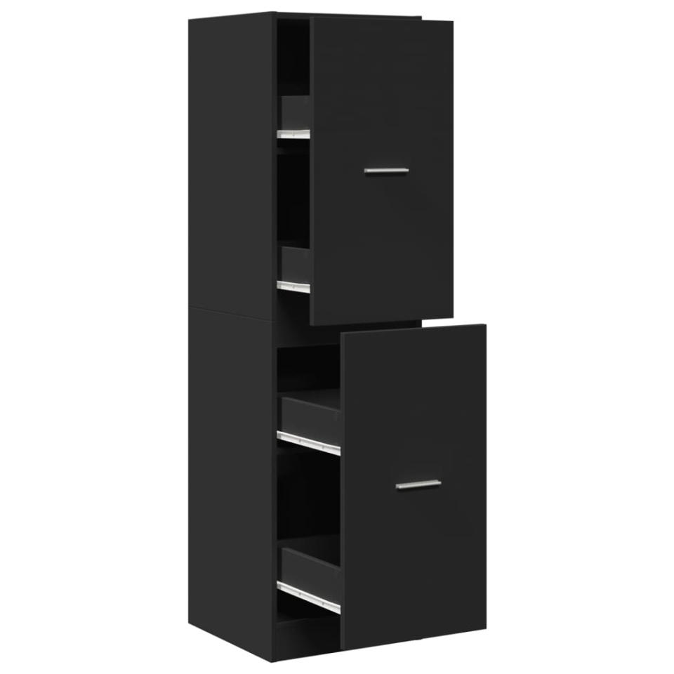 Dulap de farmacie, negru, 40x41x144,5 cm, lemn prelucrat - 1 | YEO