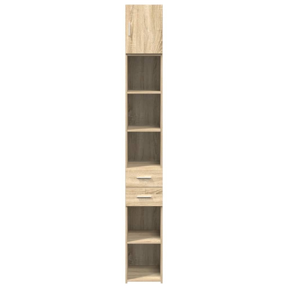 Dulap depozitare slim stejar sonoma 30x42,5x225cm lemn compozit - 3 | YEO
