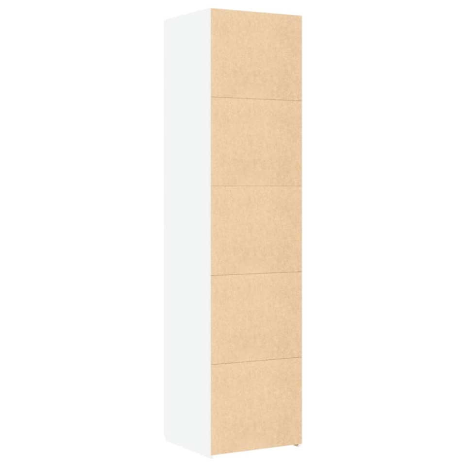 Dulap înalt, alb, 45x42,5x185 cm, lemn compozit - 4 | YEO