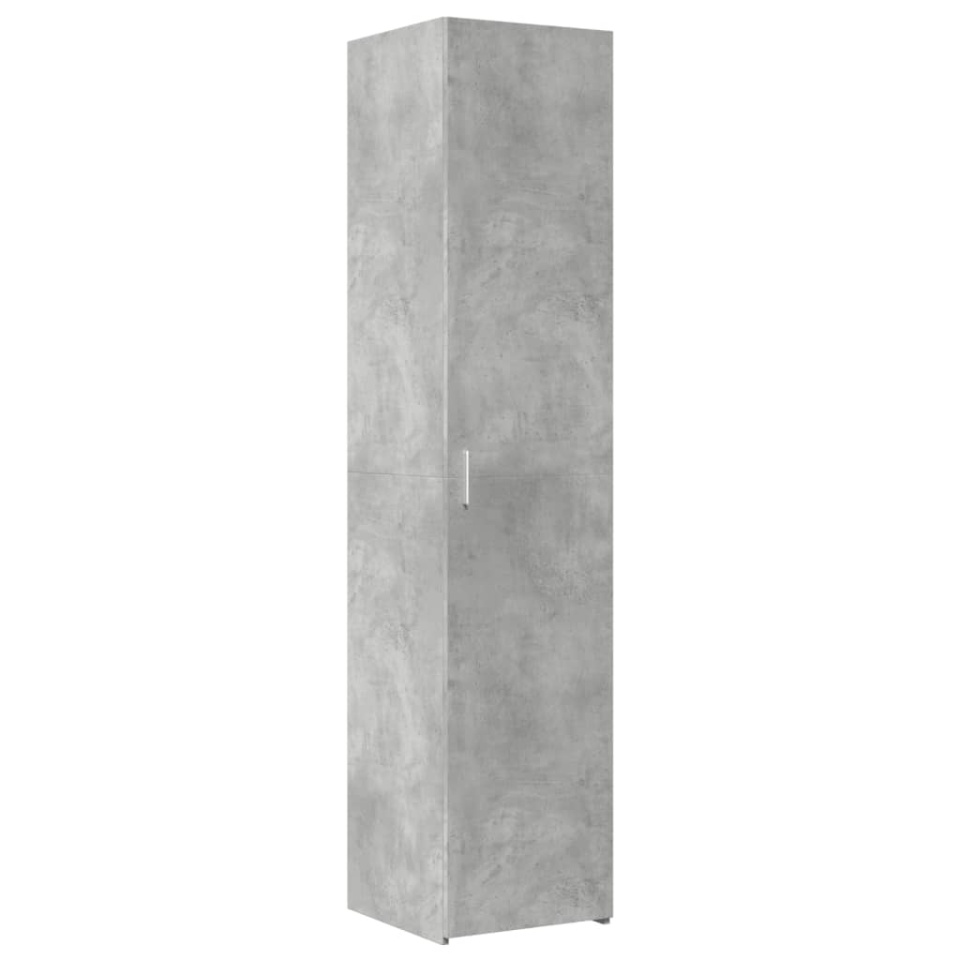 Dulap înalt, gri beton, 40x42,5x185 cm, lemn prelucrat - 1 | YEO