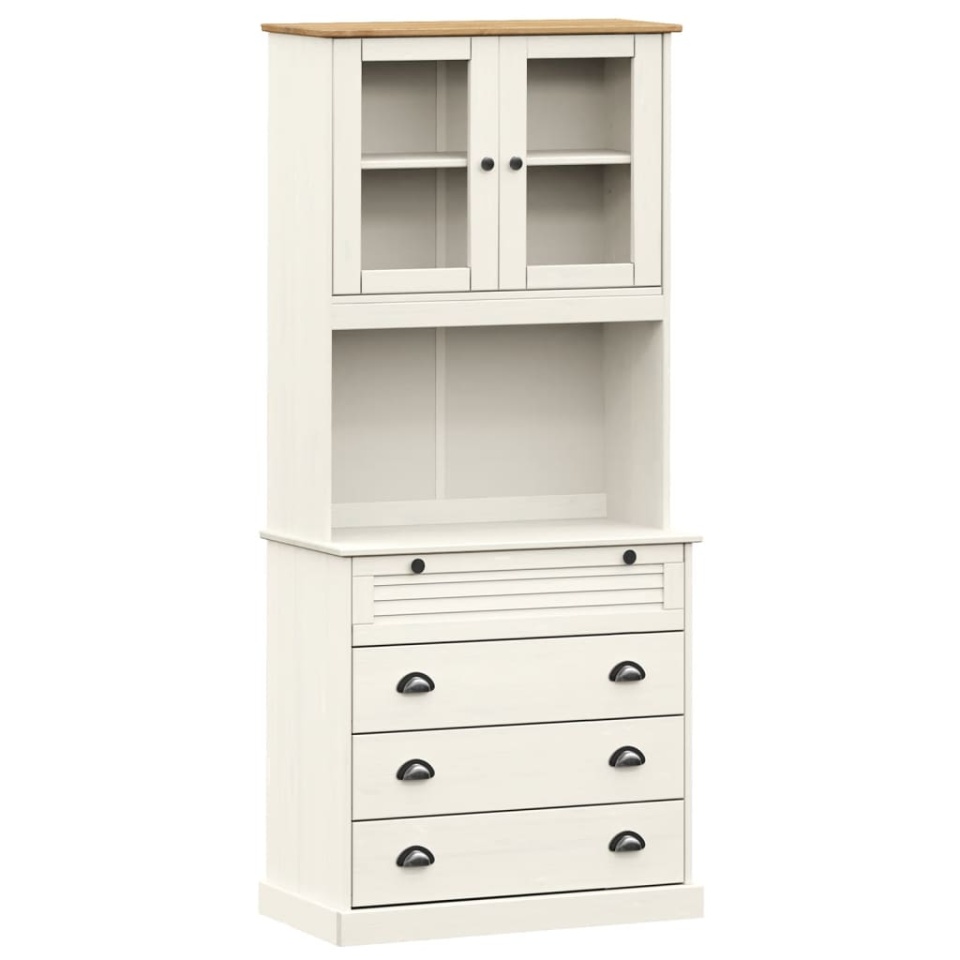 Dulap înalt VIGO, alb, 80x40x176 cm, lemn masiv de pin - 1 | YEO