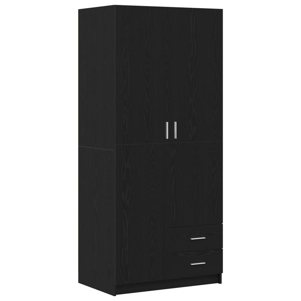 Dulap Negru din Stejar 80x52x180 cm din Lemn Compozit - 1 | YEO