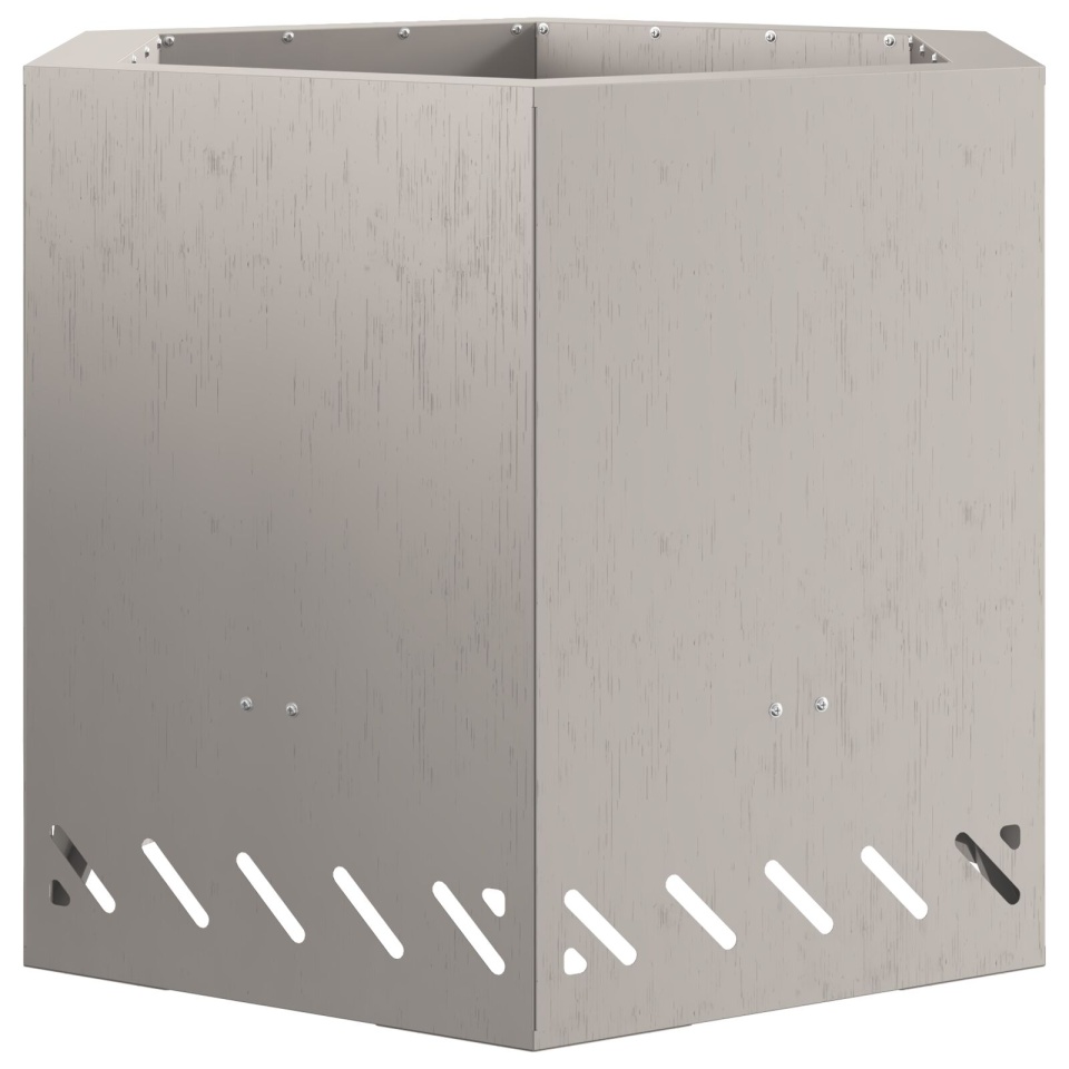 Focar fără fum Hexagonal 58x58x51 cm Oțel rezistent la intemperii - 3 | YEO