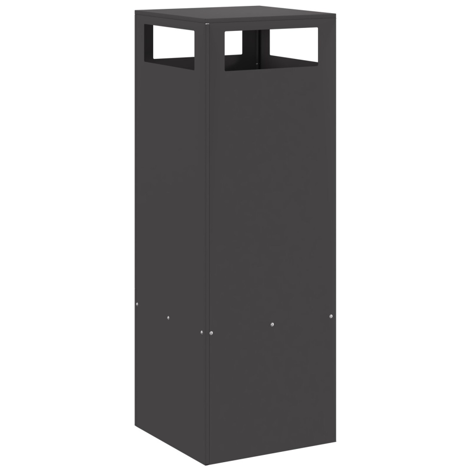 Focar Pătrat Negru 35x35x100 cm Oțel - 3 | YEO