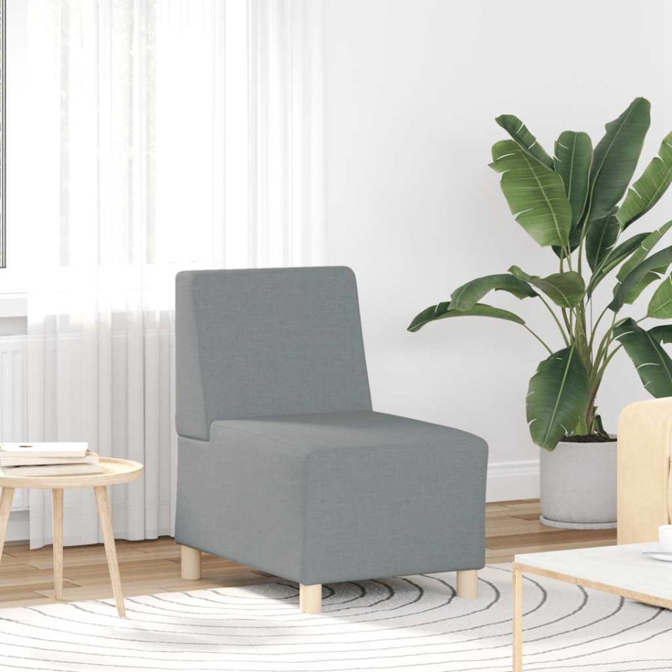 Fotoliu canapea, gri deschis, 55 cm, material textil