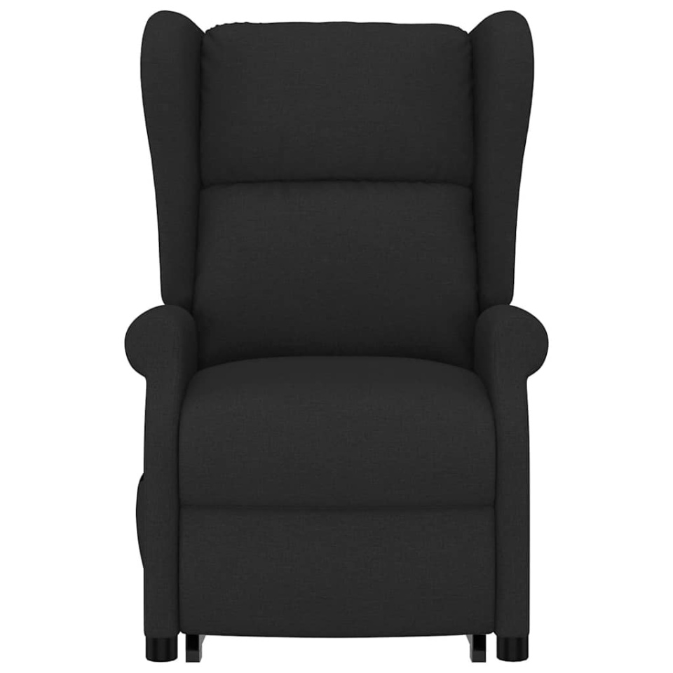 Fotoliu cu ridicare, negru, material textil - 3 | YEO