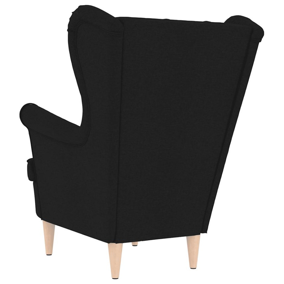 Fotoliu, negru, 74x84x100 cm, textil - 4 | YEO