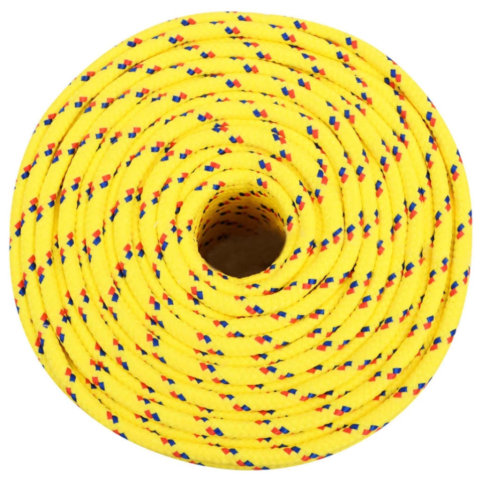 Frânghie de barcă, galben, 10 mm, 500 m, polipropilenă - 2 | YEO