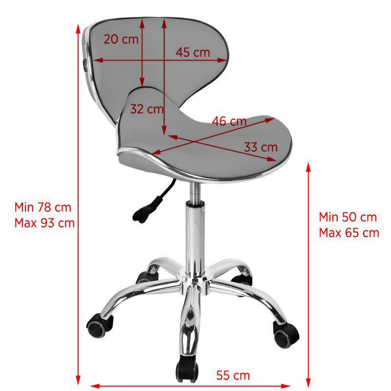 Gabbiano q-4599 taburet cosmetic gri - 1 | YEO