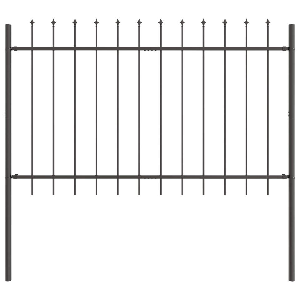 Gard de grădină Set de 2 Gri Oțel vopsit electrostatic Durabil - 3 | YEO