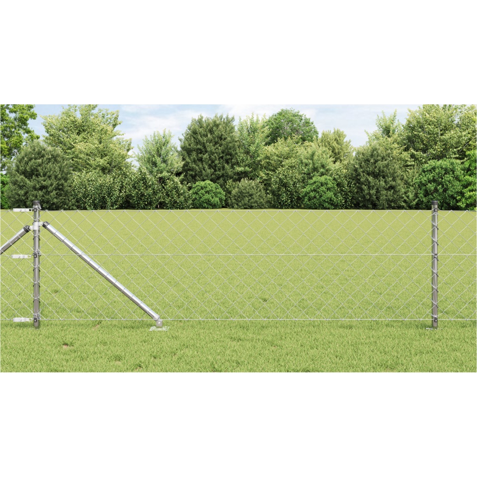 Gard de plasă Set de 2 Oțel galvanizat 25 x 0.8 m Rezistent