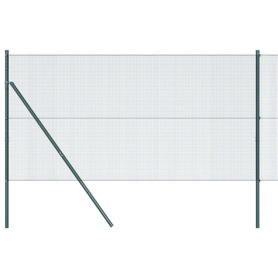 Gard din sârmă sudată cu 13 stâlpi Verde 1.2x50 m Oțel - 1 | YEO