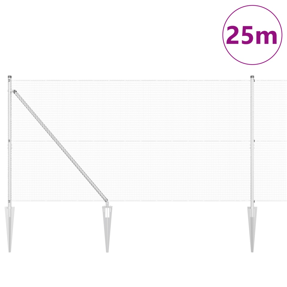 Gard Sârmă Sudată 13 Posturi Țepușe 1.2x25 m Oțel Galvanizat - 2 | YEO