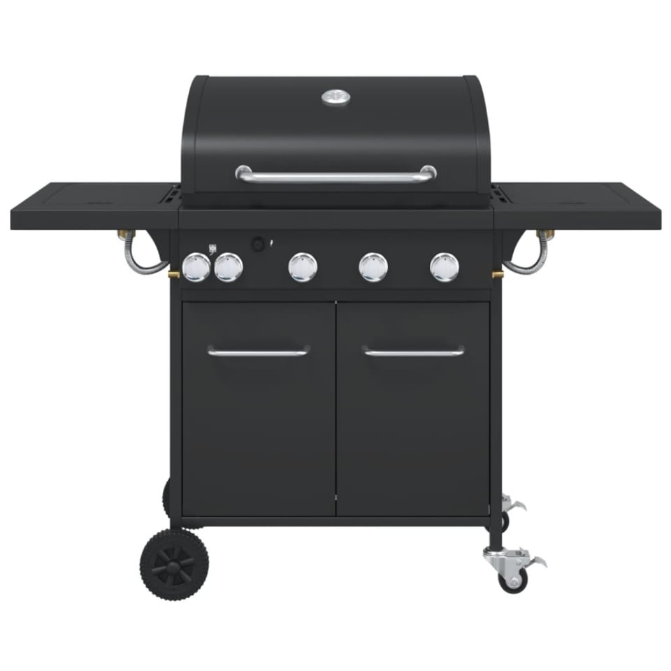 Grătar pe gaz cu 5 arzătoare, negru, oțel vopsit electrostatic - 2 | YEO