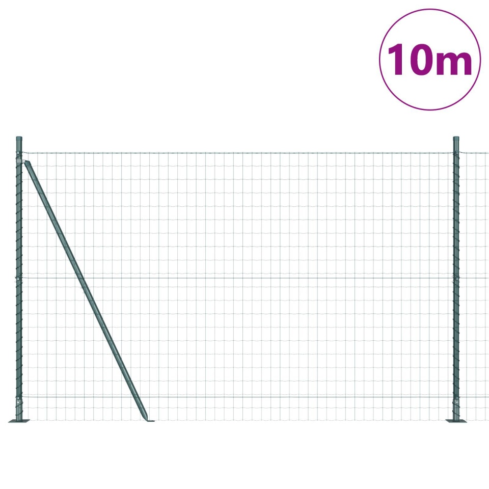 Împrejmuirea Euro cu 7 stâlpi flansați 1.4x10 m din oțel galvanizat - 2 | YEO