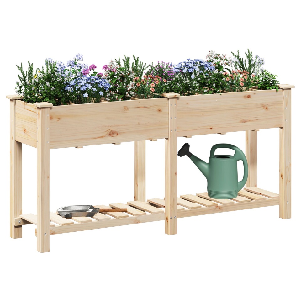 Jardiniere cu Grile 161x43x76 cm Lemn masiv de pin - 2 | YEO