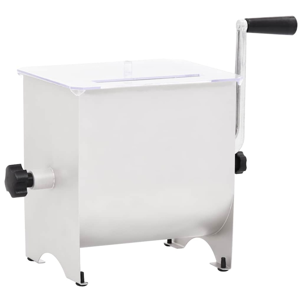 Malaxor de carne manual cu capac, argintiu, oțel inoxidabil - 2 | YEO