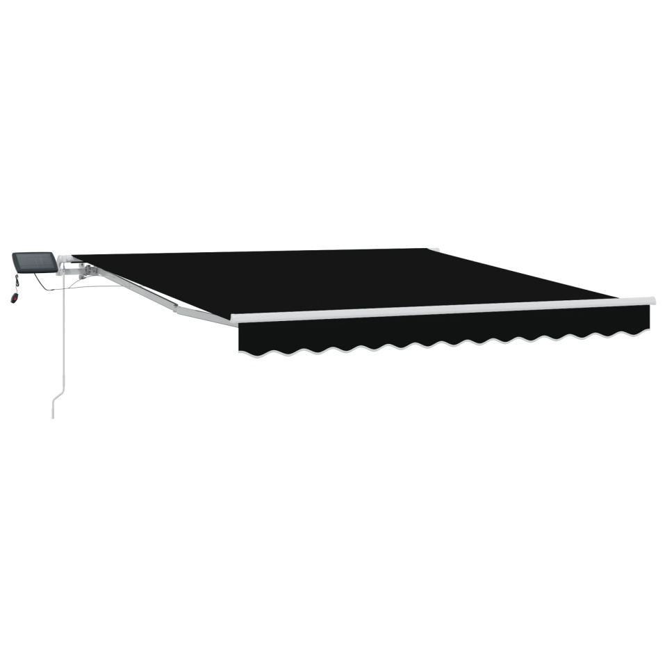 Marchiză manuală retractabilă cu LED neagră 300x250 cm, Material de înlocuire pentru marchiză de 3x2.5 m cadru negru - 1 | YEO