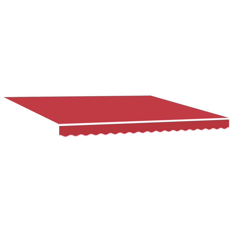 Marchiză manuală retractabilă Roșie 400x300 cm, Țesătură de schimb pentru marchiză pentru cadru de 4x3 m Roșie - 1 | YEO