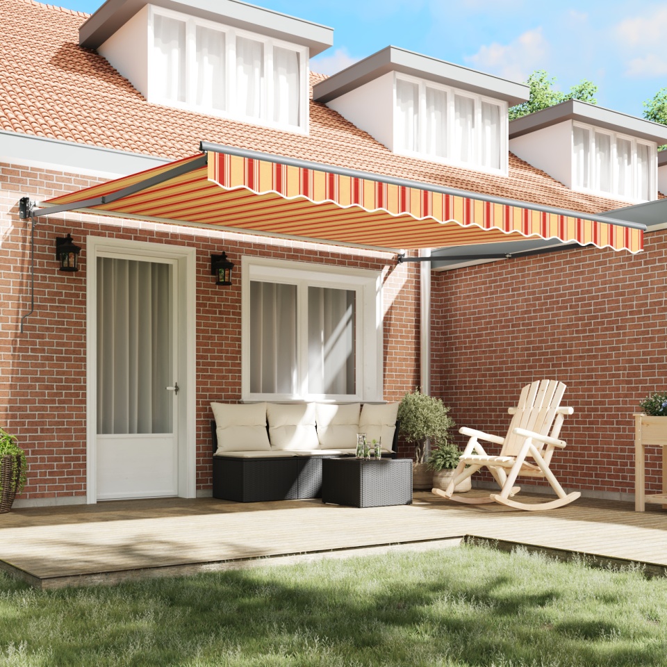 Marchiza Retractabilă Automată Galben și Portocaliu 400x300 cm - 2 | YEO