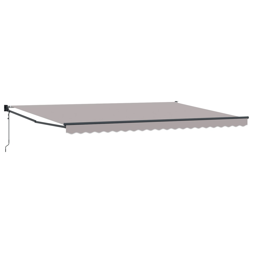 Marchiză Retractabilă Automată Gri 500x300 cm, Material de Înlocuire pentru Marchiză de 5x3 m Gri - 1 | YEO