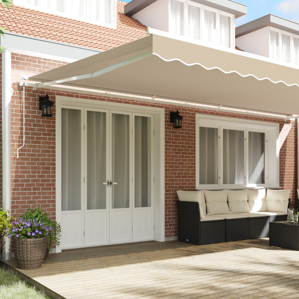 Markiză retractabilă automată Bej 600x300 cm, Material de schimb pentru markiză pentru cadru 6x3 m Bej - 2 | YEO