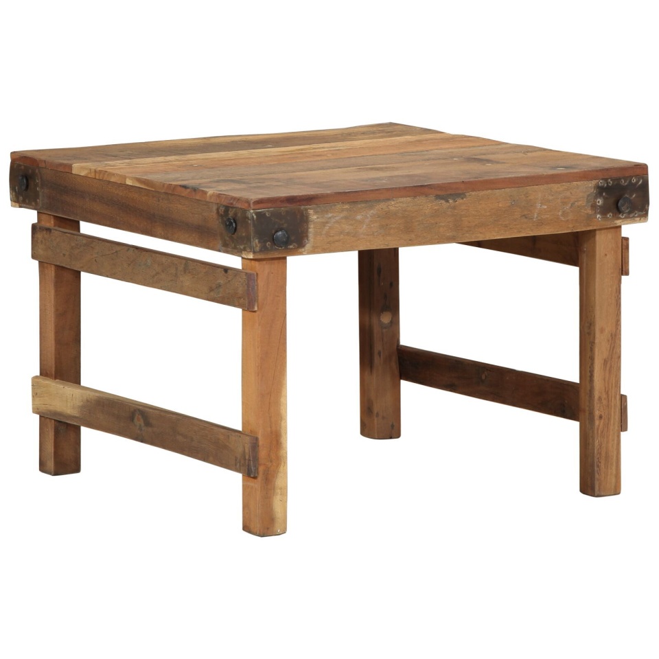 Masă de cafea 55x60x40 cm din lemn masiv recuperat