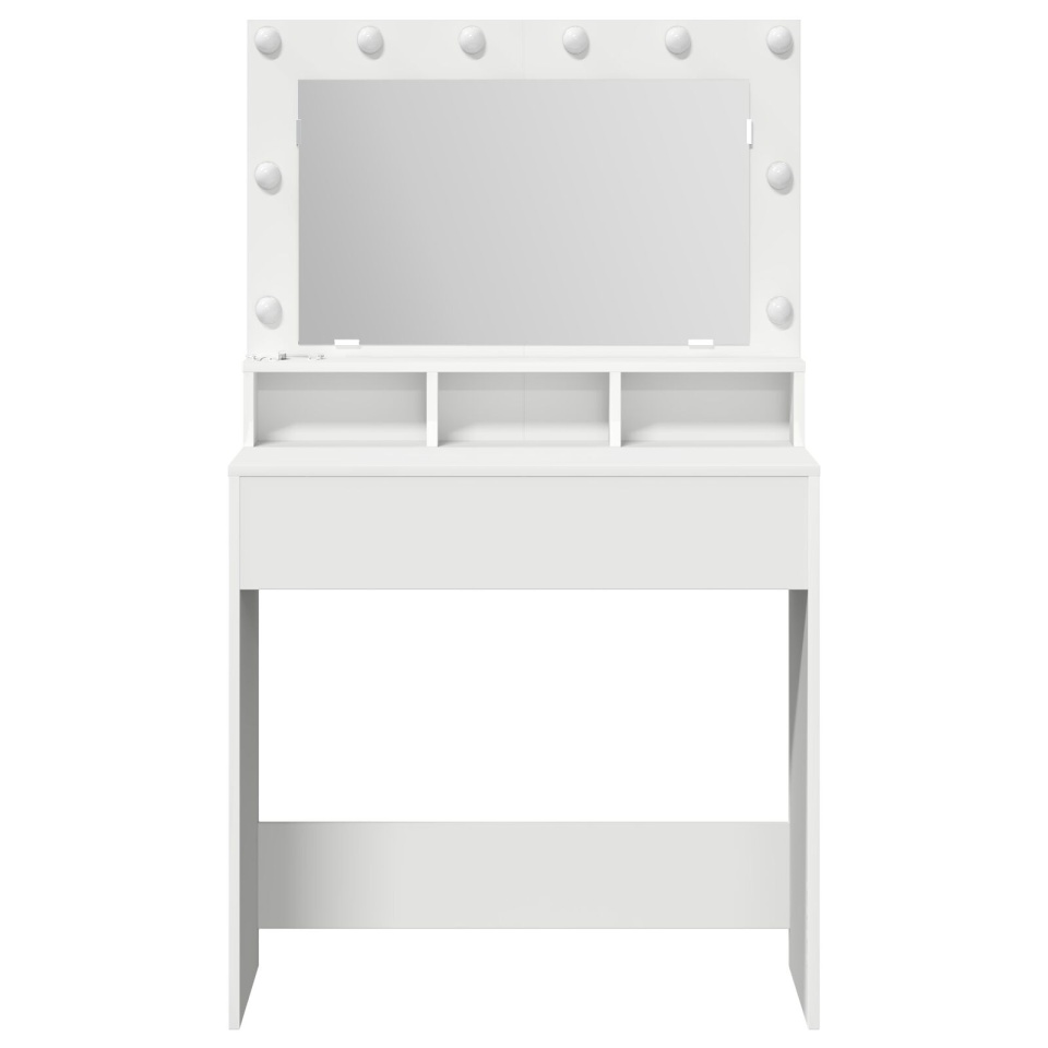 Masă de toaletă cu lumini LED Alb 79x41x135 cm - 3 | YEO