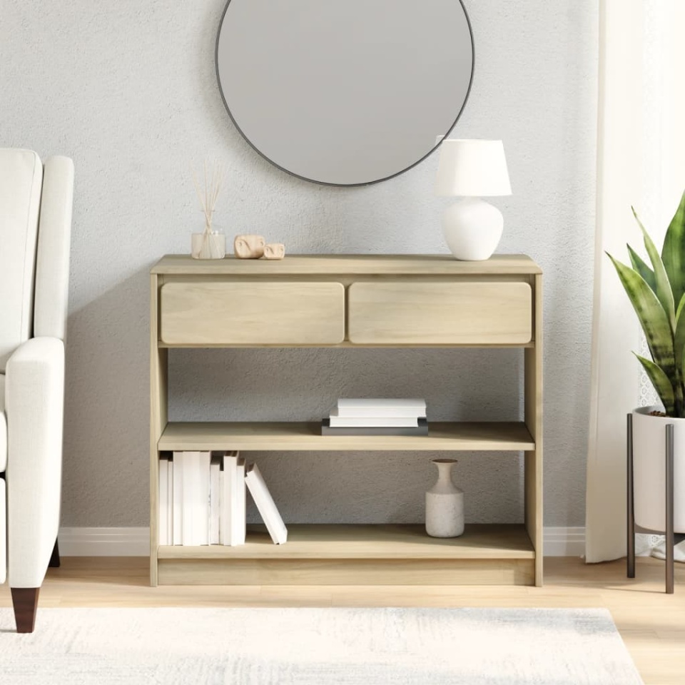 Măsuță consolă SAUDA, stejar, 89,5x36,5x73 cm, lemn masiv pin - 2 | YEO