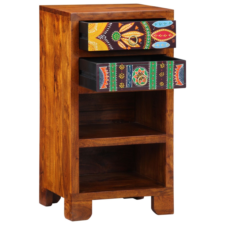 Mese laterale Maro Lemn solid de mango Mic Inserții decorative - 3 | YEO