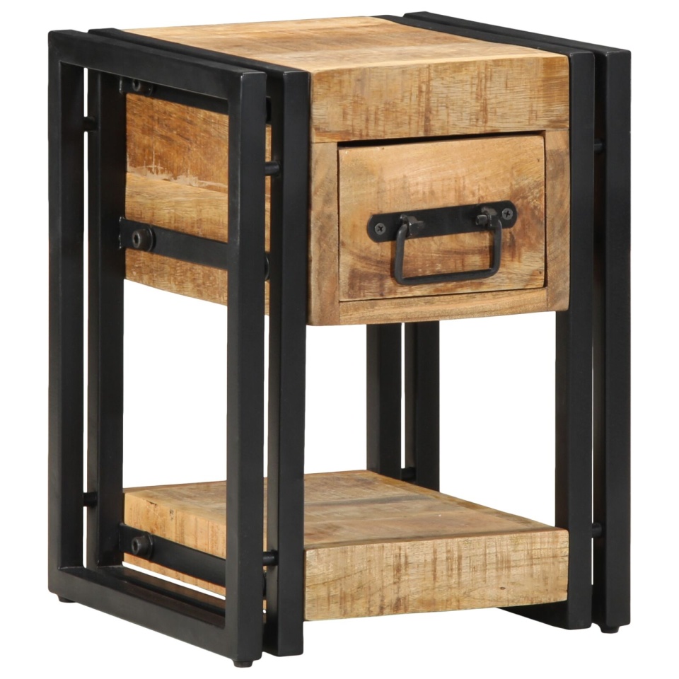 Noptiera , set de 2, 40x40x40 cm, din lemn masiv de mango - 3 | YEO