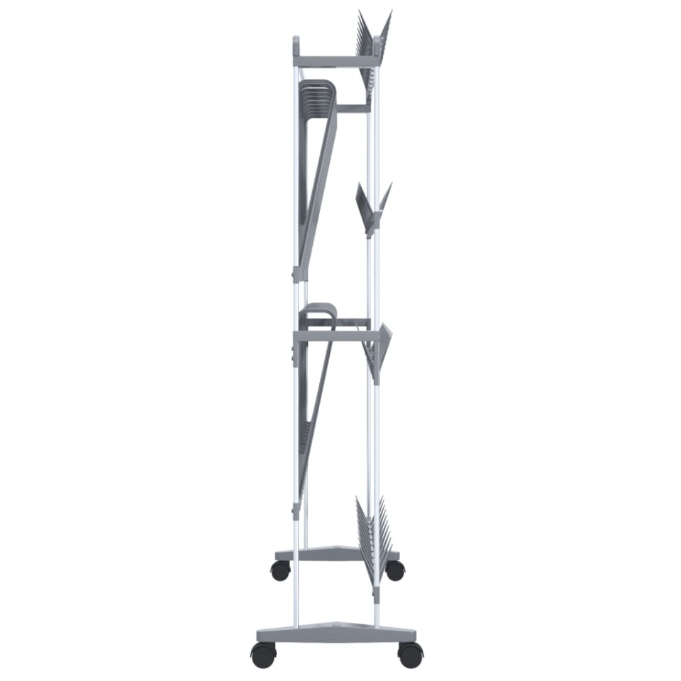 Pantofar cu roți, argintiu, 89x27x120 cm - 3 | YEO