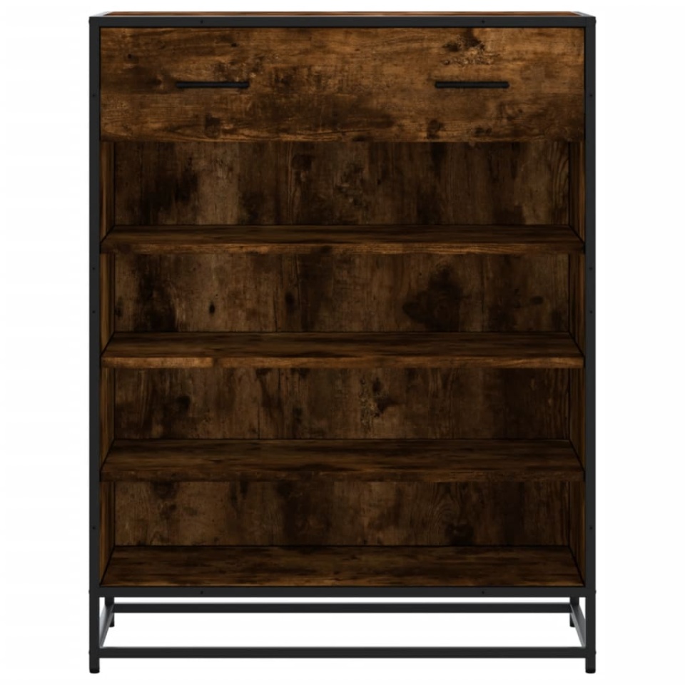 Pantofar, stejar fumuriu, 75x38x97,5 cm, lemn prelucrat/metal - 3 | YEO