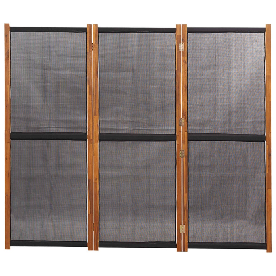 Paravan de cameră cu 3 panouri, negru, 210x180 cm - 3 | YEO