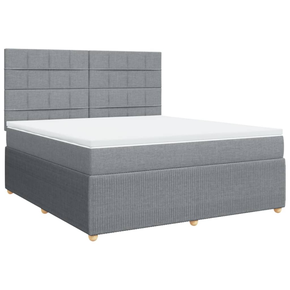 Pat continental, gri deschis, 180x200 cm, material textil - 1 | YEO