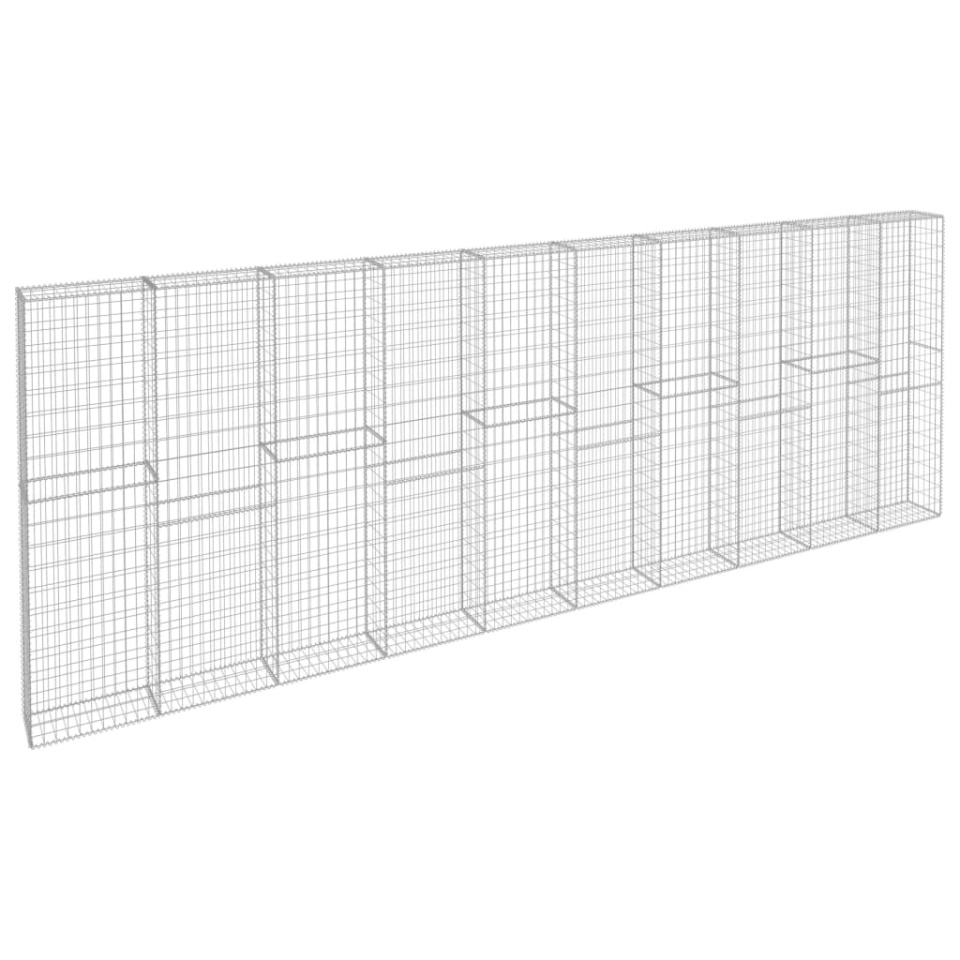 Perete gabion cu capace, 600 x 30 x 200 cm, oțel galvanizat - 2 | YEO