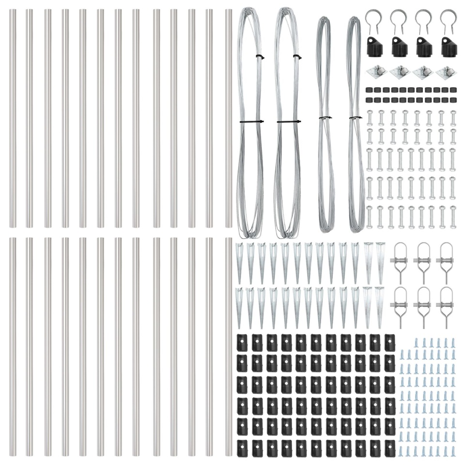 Posturi de Gardă cu Spike 26 buc Ø32 mm 60 cm Oțel Galvanizat - 3 | YEO