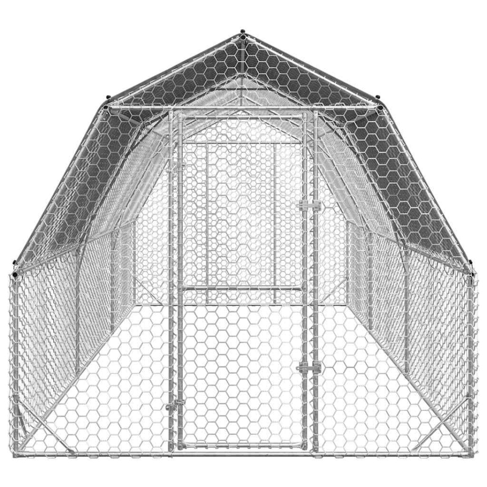 Pui de găină cu acoperiș 2,5x6x2,25 m oțel galvanizat - 2 | YEO