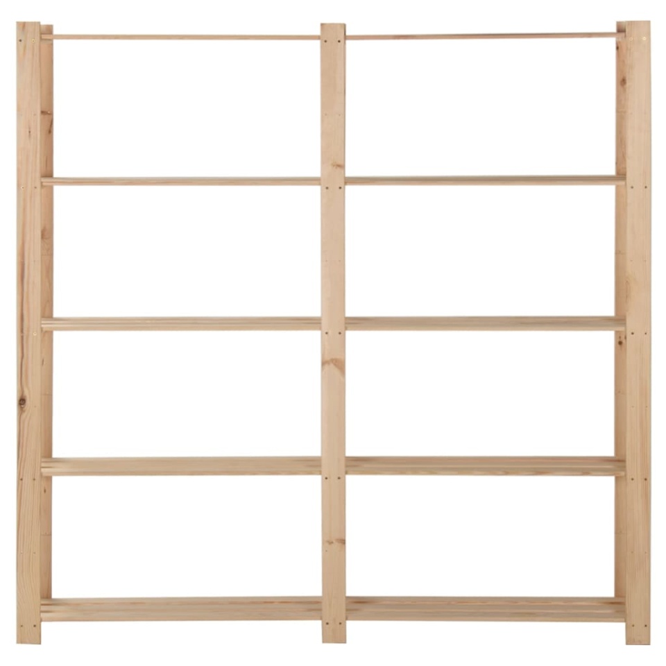 Raft depozitare 5 niveluri, 170x28,5x170 cm, lemn de pin masiv - 1 | YEO