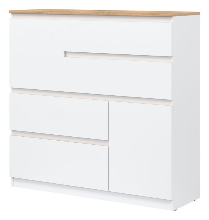 REMI Comoda 2D4S WHITE/OAK EVOKE