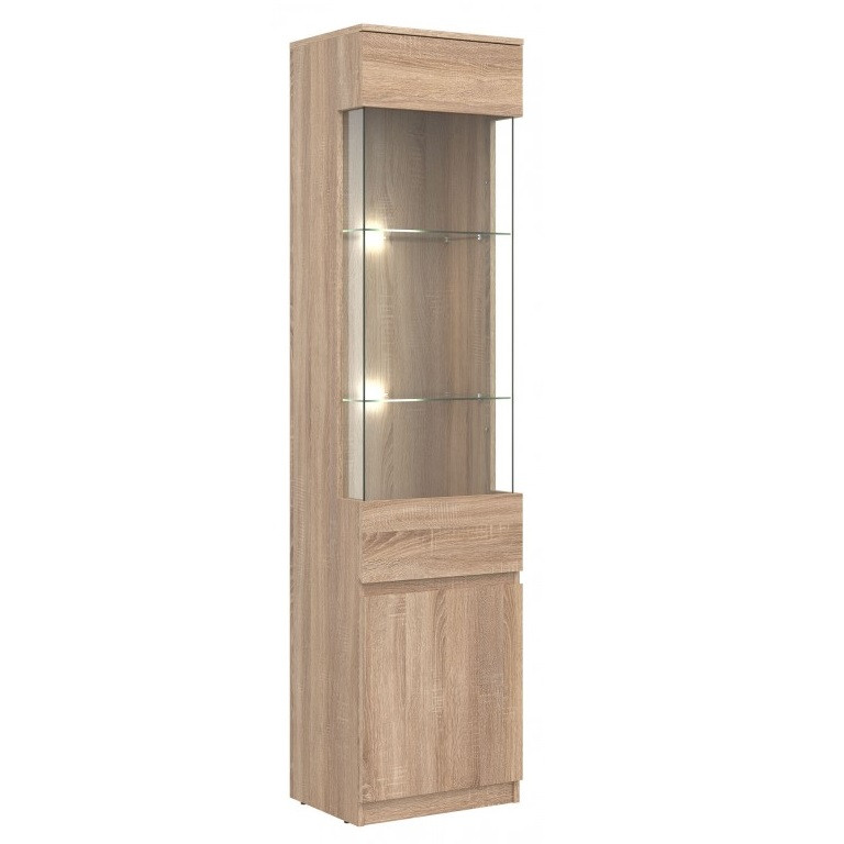 REMI Vitrina cu două uși L/P 2D OAK SONOMA/OAK SONOMA