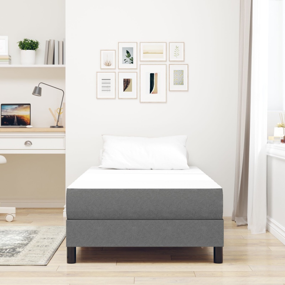 Saltea cu arcuri Pocket Gri deschis Medie 90x200x20 cm Textil - 2 | YEO