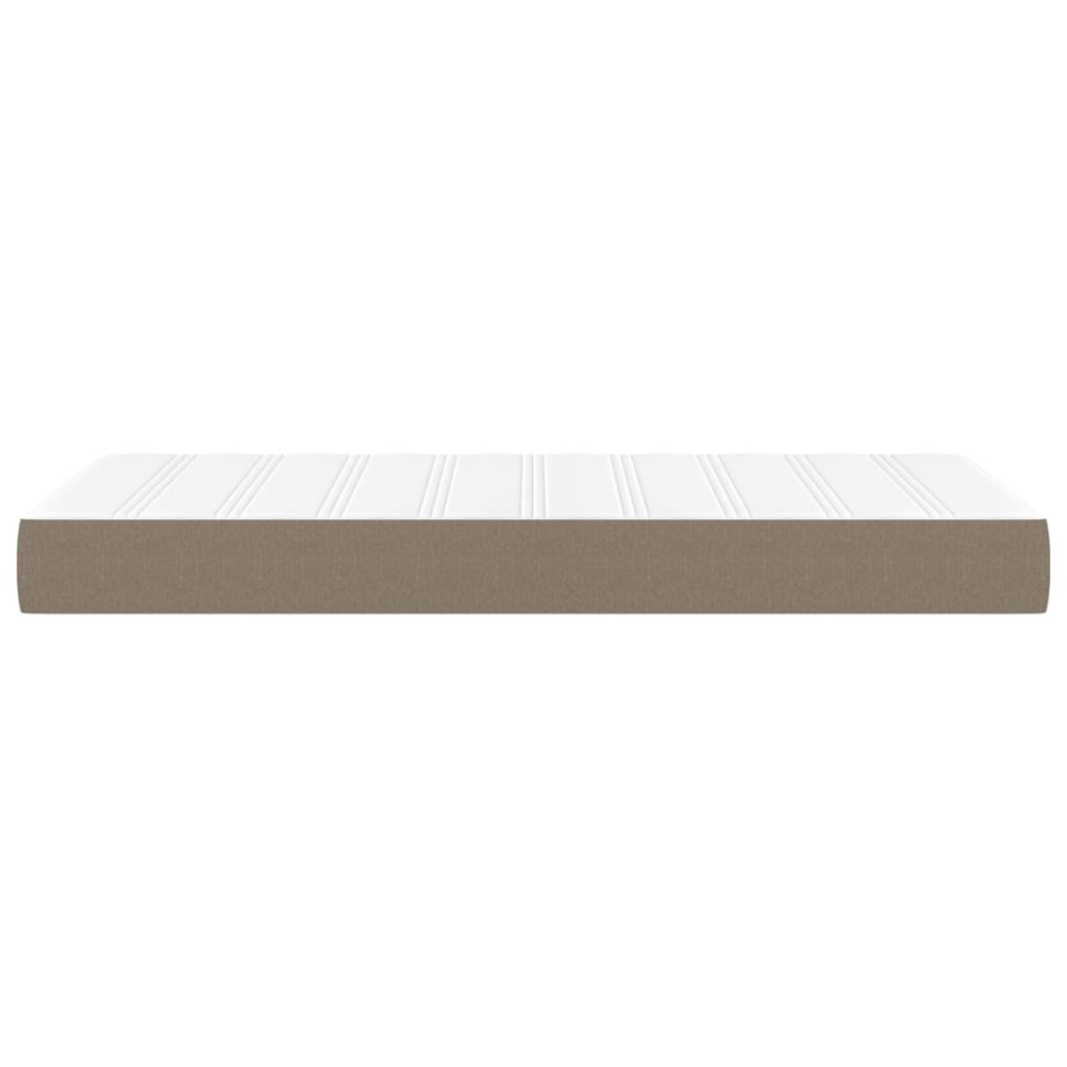 Saltea de pat cu arcuri, gri taupe, 100x200x20 cm, textil - 3 | YEO