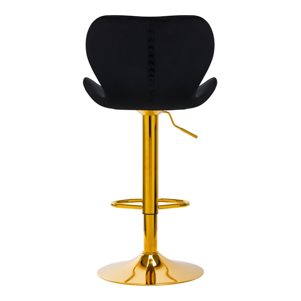 Scaun de bar QS-B15 velvet negru - 3 | YEO