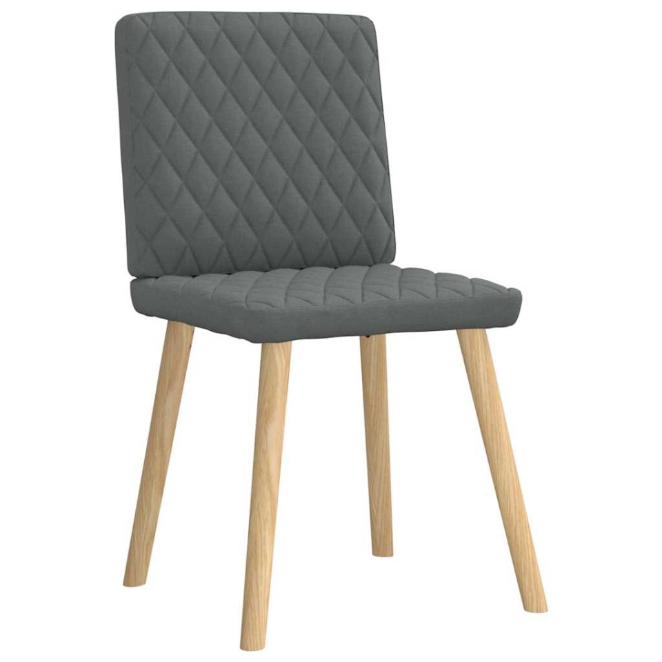 Scaune de sufragerie, 2 buc., gri închis, material textil - 3 | YEO