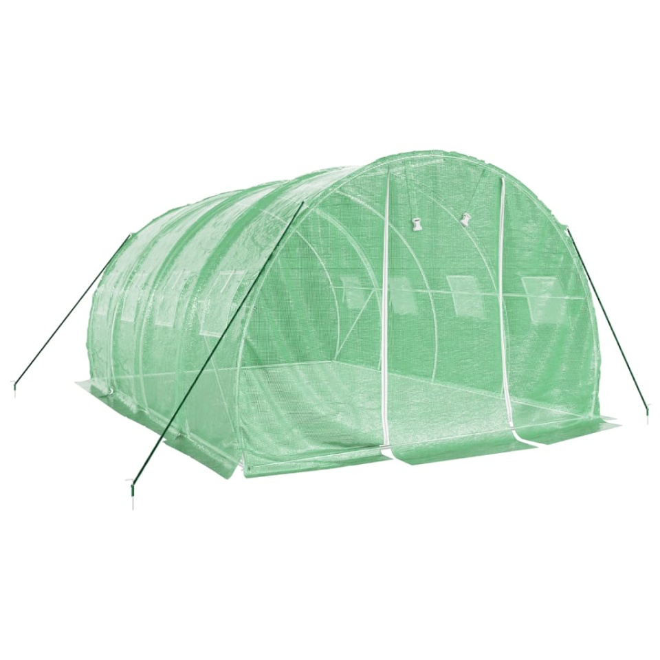 Seră cu cadru din oțel, verde, 12 m², 4x3x2 m - 2 | YEO