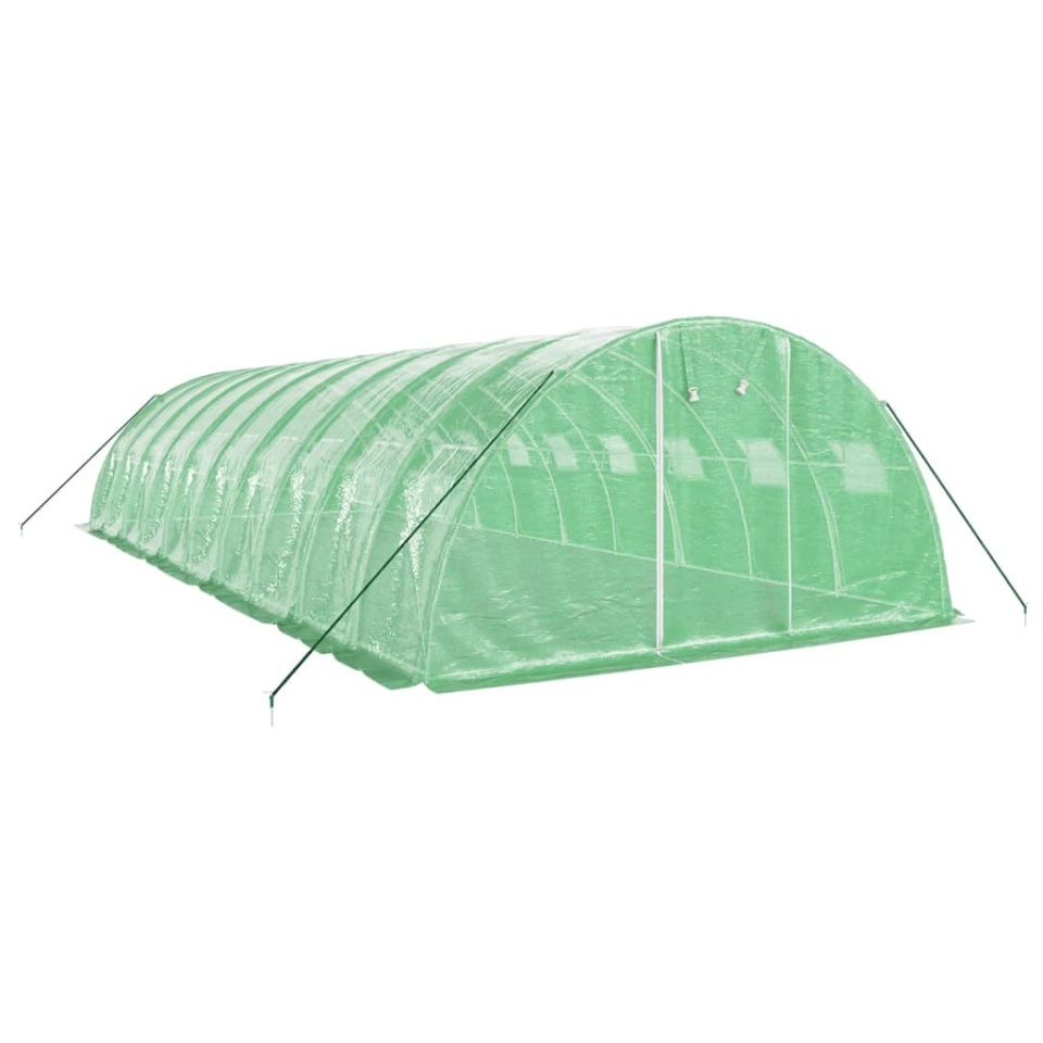 Seră cu cadru din oțel, verde, 40 m², 10x4x2 m - 2 | YEO